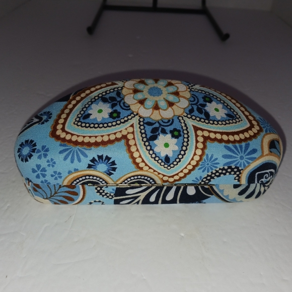 Vera Bradley "Blue Floral Java" Hard Eyeglass Case, Large, EUC - Picture 4 of 6